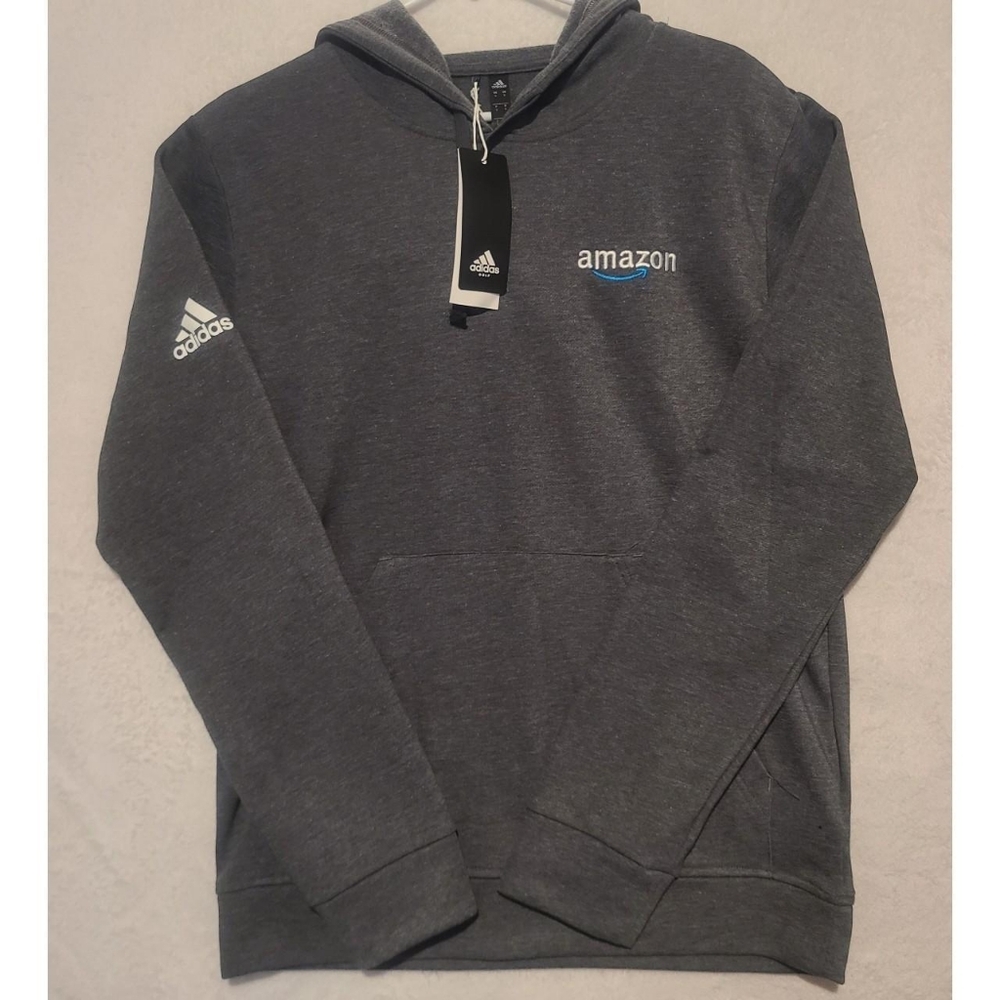 Adidas Charcoal Hoodie with Amazon Logo